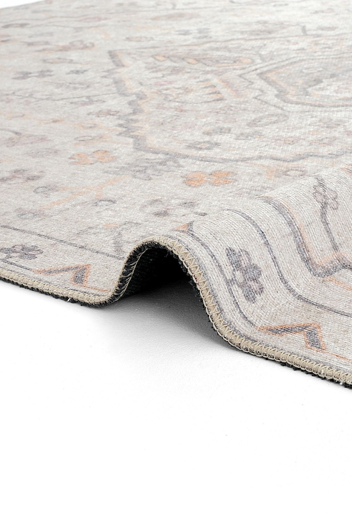 Cream Antique Carpet Vintage Carpet Runner Digital Printing Carpet Machine Washable Living Room Carpet
