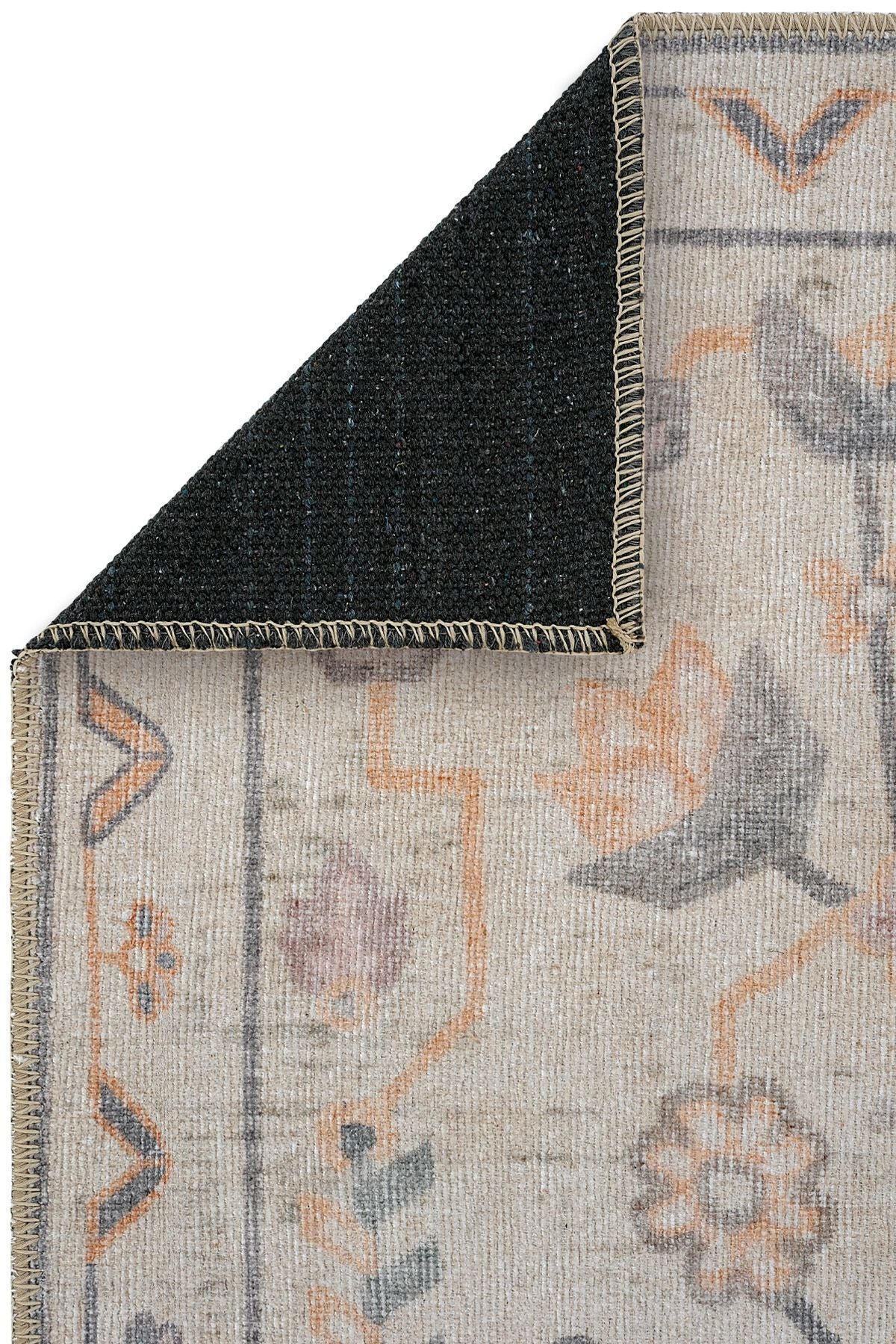 Cream Antique Carpet Vintage Carpet Runner Digital Printing Carpet Machine Washable Living Room Carpet