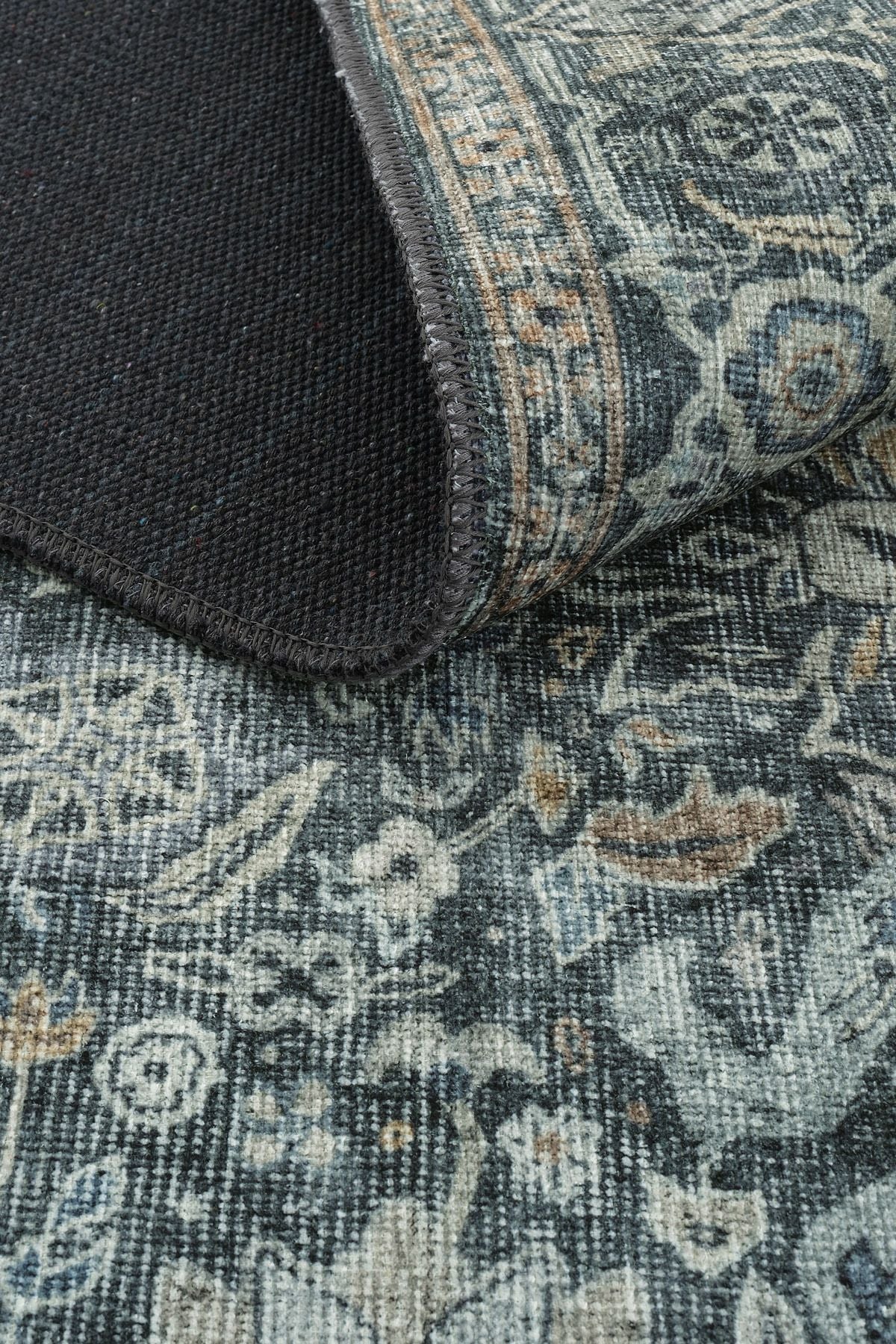 Green Carpet Runner Antique Pattern Vintage Chenille Carpet Authentic Floral Washable Living Room Carpet