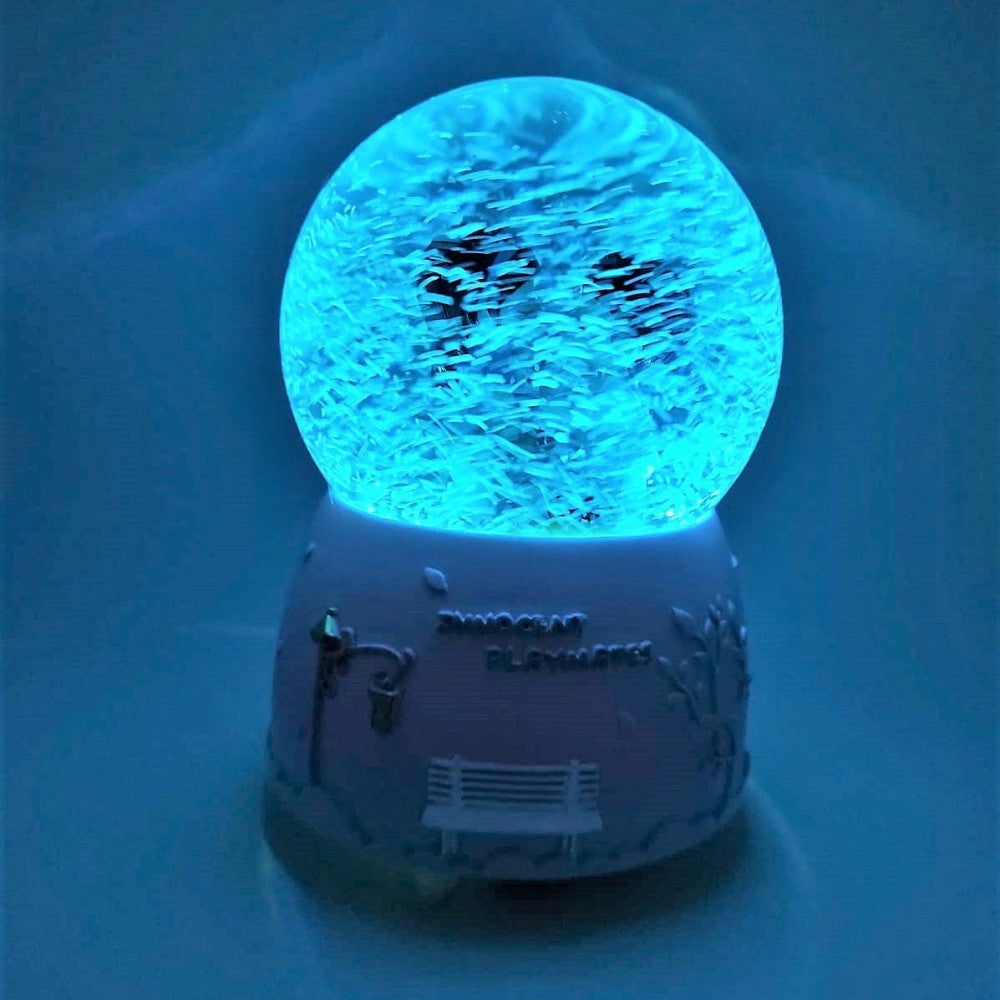 Innocent Kiss Lighting Musical Spray Oversized Snow Globe