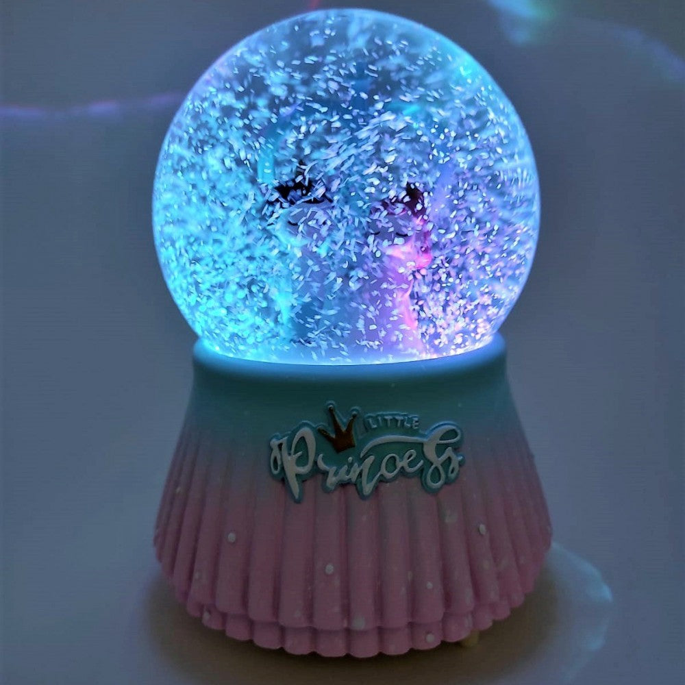 Musical Oversized Snow Globe with Lights and Couple Holding Hands on the Eiffel Tower