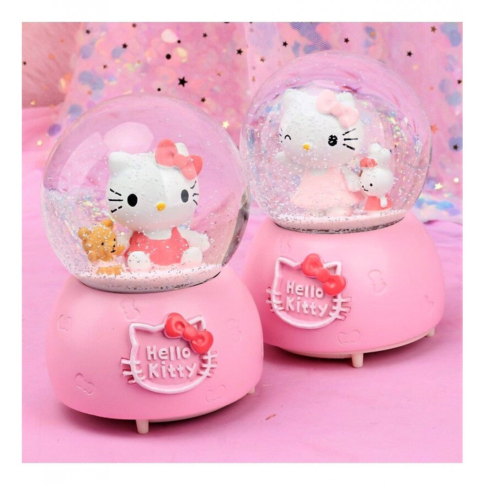 Hello Kitty Lighted Musical Spray Big Size Snow Globe