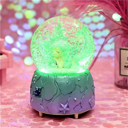 Mermaid Light and Music Snow Globe