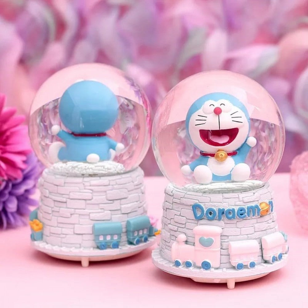 Doraemon Lighted Musical Spray Big Size Snow Globe