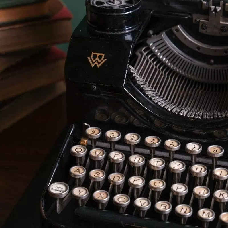 Orga Privat antique office typewriter with glass keys