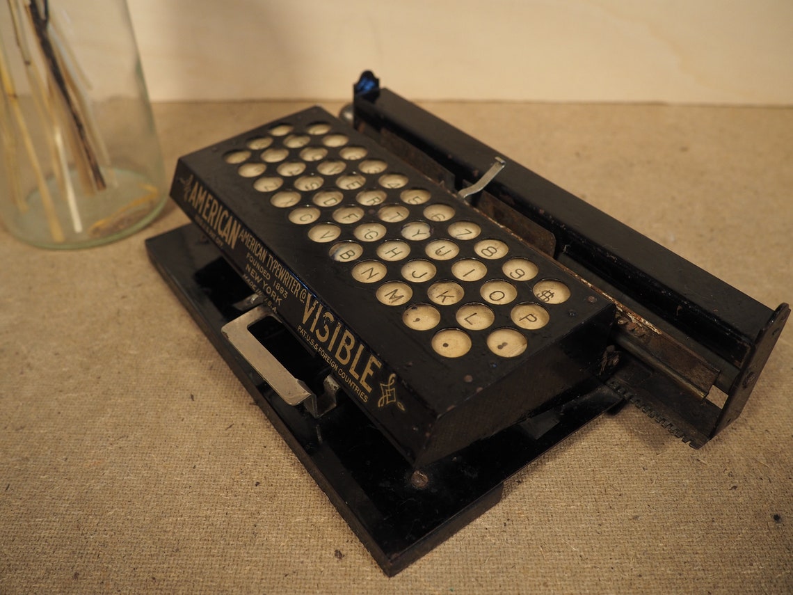 Typewriter American Visible index typewriter 1891 rare antique typewriter display piece original writing machine