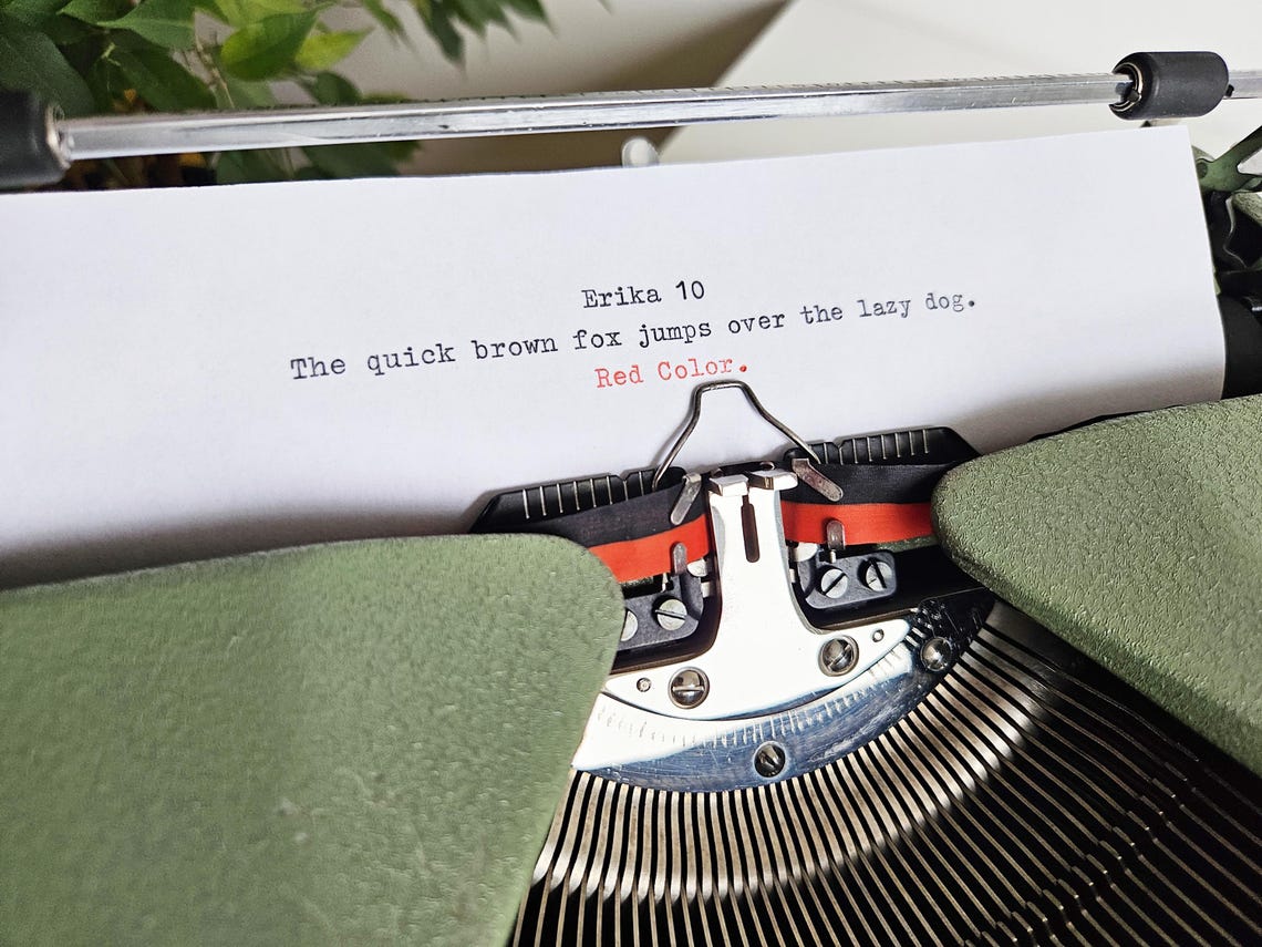 Erika Model 10 a portable working vintage typewriter from the 1950s