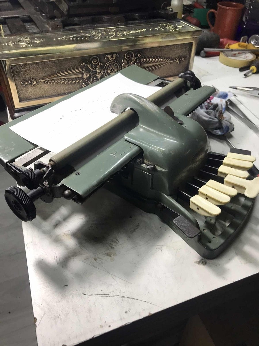 Very Rare Vintage Typewriter Blista for Blind,Embossed Typewriter
