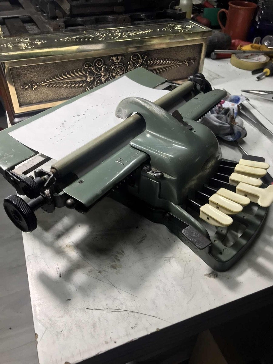 Very Rare Vintage Typewriter Blista for Blind,Embossed Typewriter