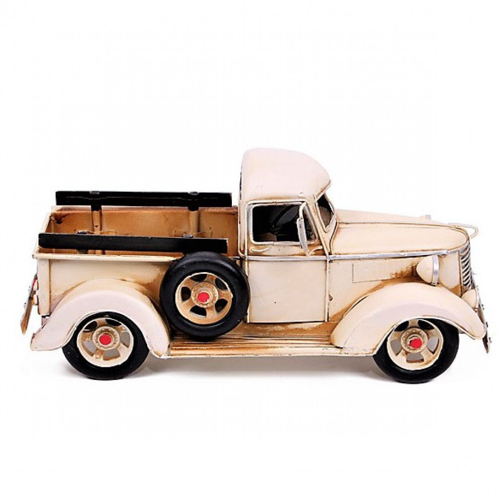 Decorative Ford Pickup Truck Metal Car (White)