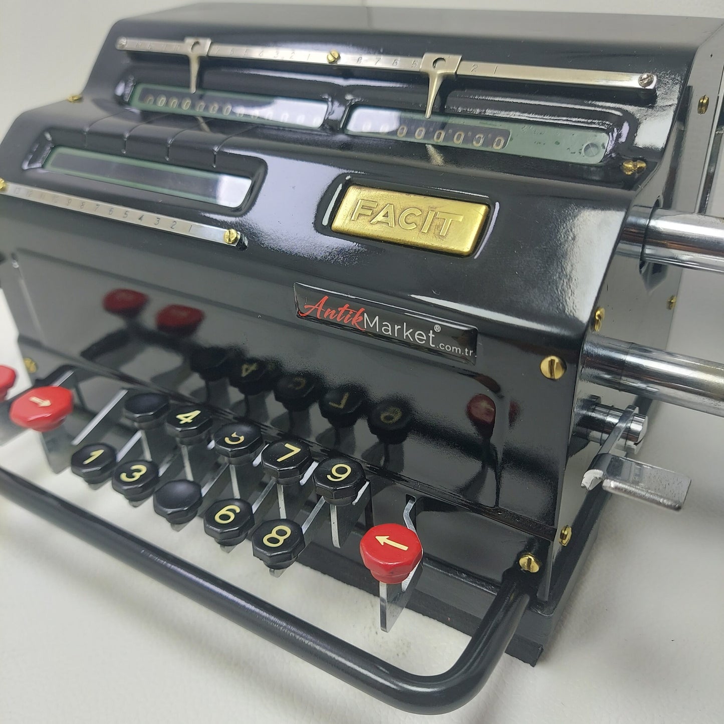 Antique Facit 1948 model Mechanical Calculator. Rare model. Black Color Calculator