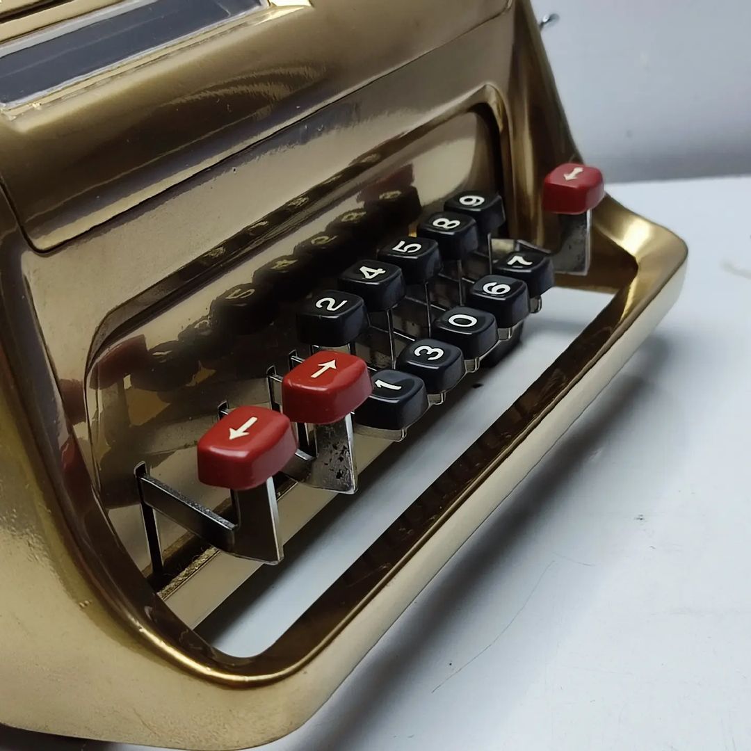 FACIT ANTIQUE CALCULATOR GOLD COLOR