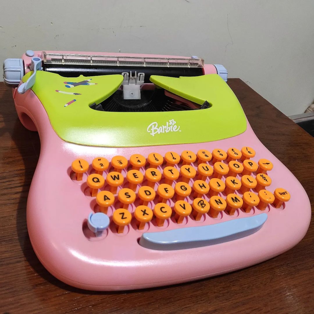 1990's Slovenia  Barbie licensed Mehano brand typewriter