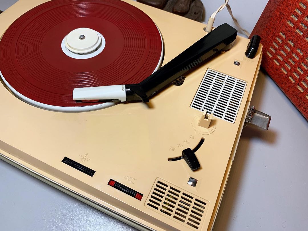 Antique Philips Bag From The 1960's TurnTable