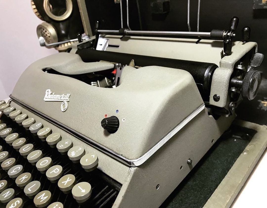 1950-60's Reheinmetall Collectible Gray Color Typewriter