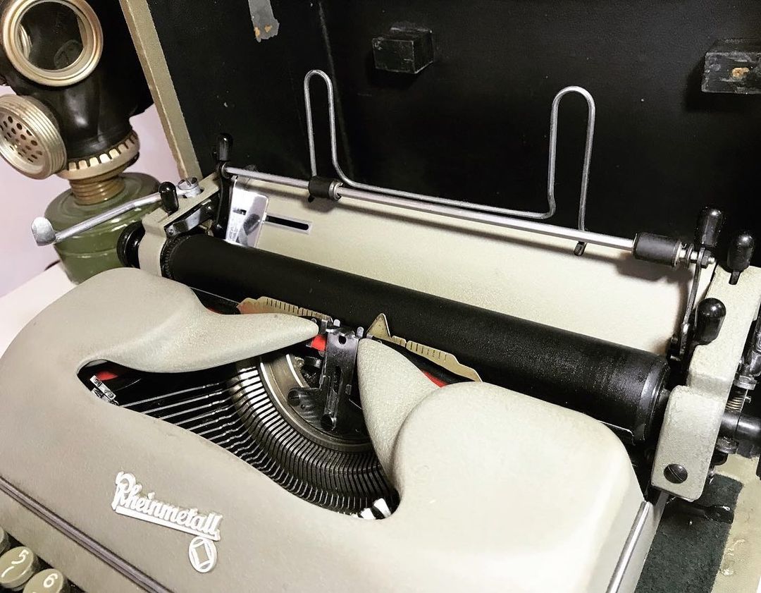1950-60's Reheinmetall Collectible Gray Color Typewriter