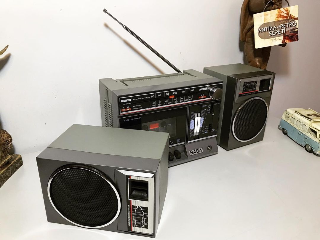 1980's Antique collectible SABA Radio Cassette Player Radio