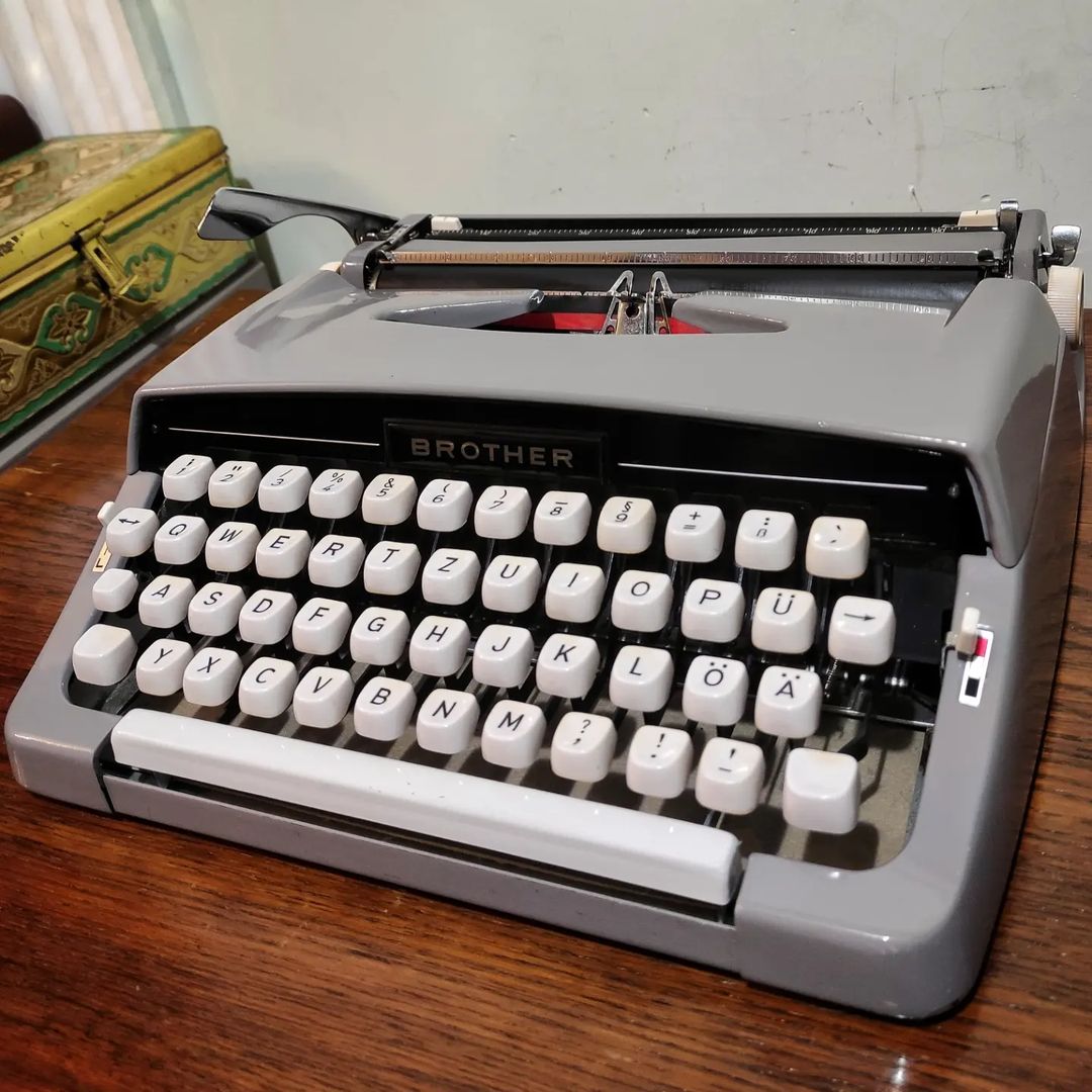 1960's Japan  Brother brand JP-1 model portable typewriter  Rare Model