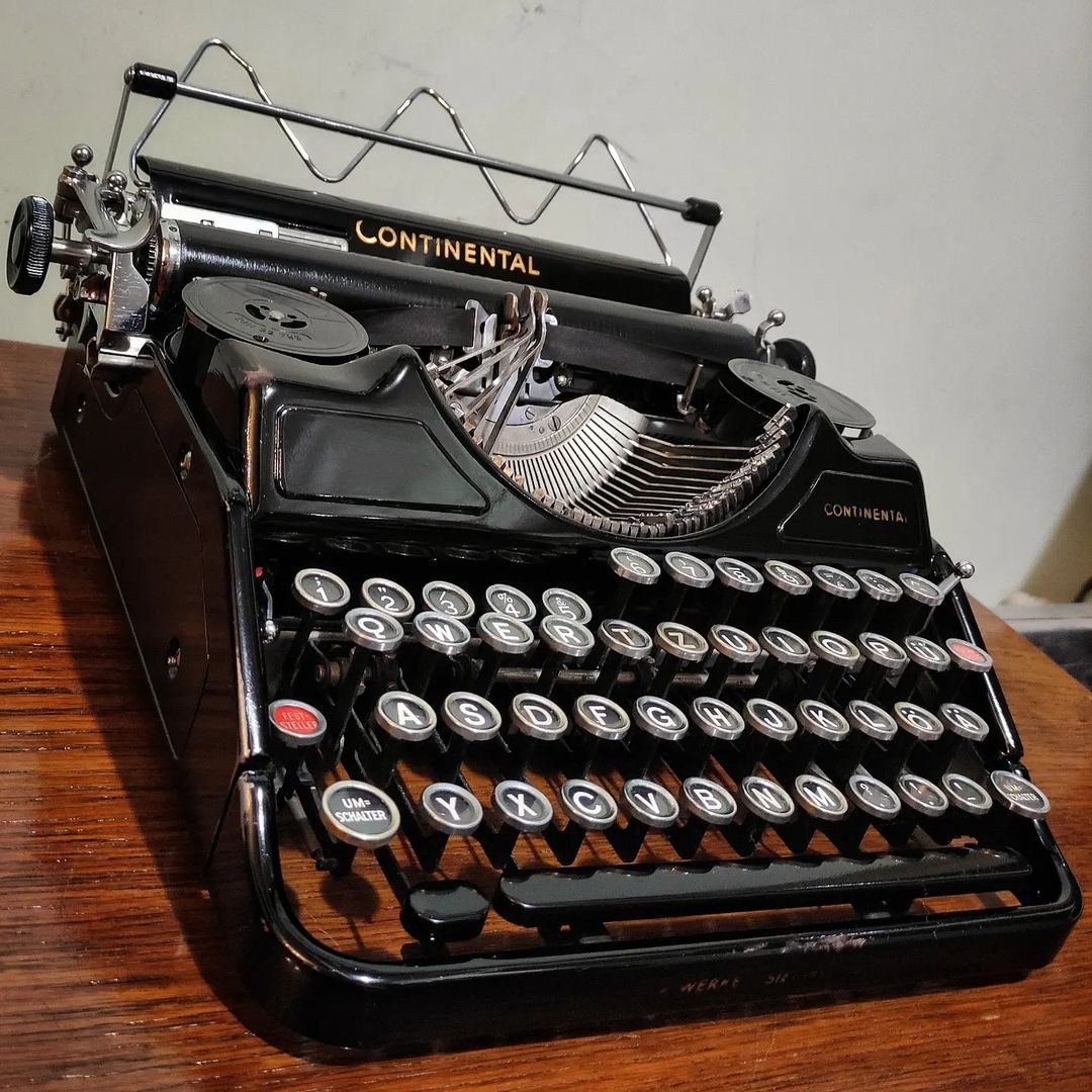 1930's Germany 3rd Reich Era  Continental brand portable typewriter with serial number 207735 belonging to Heinrich Elbert