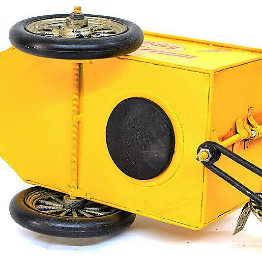 Nostalgic Decorative Ice Cream Car Yellow