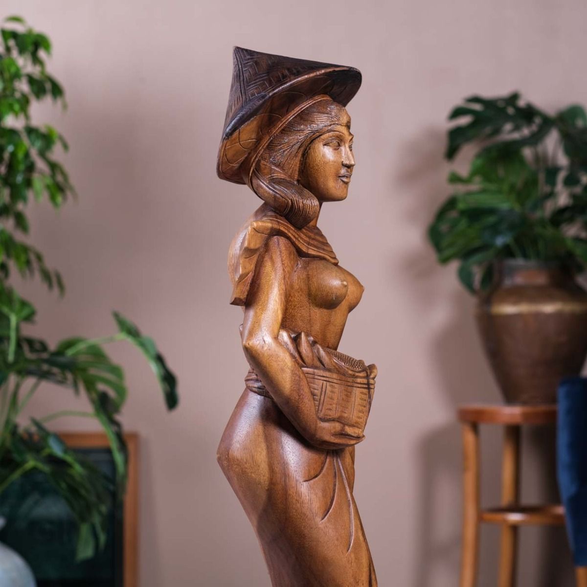 Wooden Sculpture Woman Nude  (Big Size)