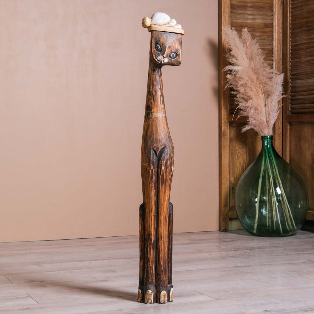 Wooden Cat Figurines (Giant Size)