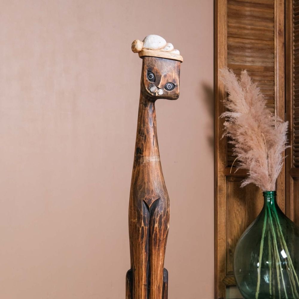 Wooden Cat Figurines (Giant Size)