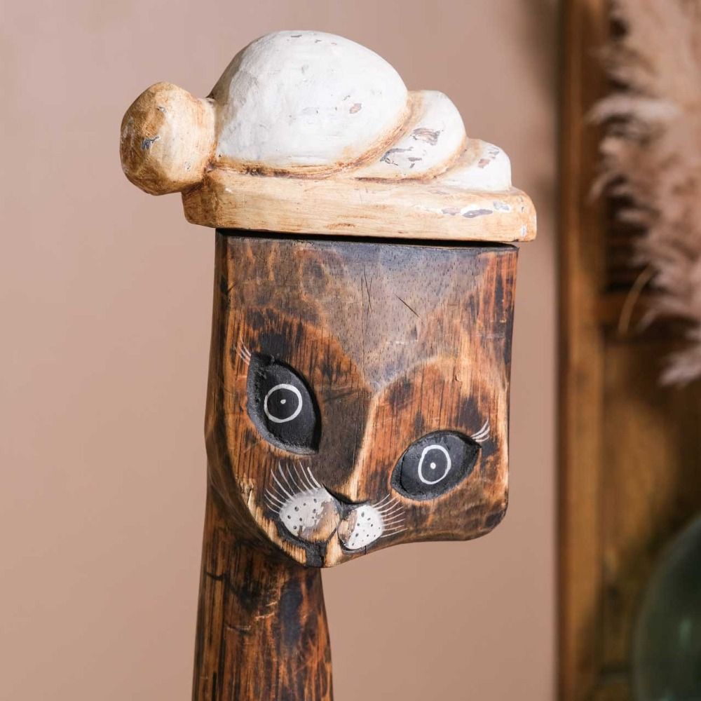 Wooden Cat Figurines (Giant Size)