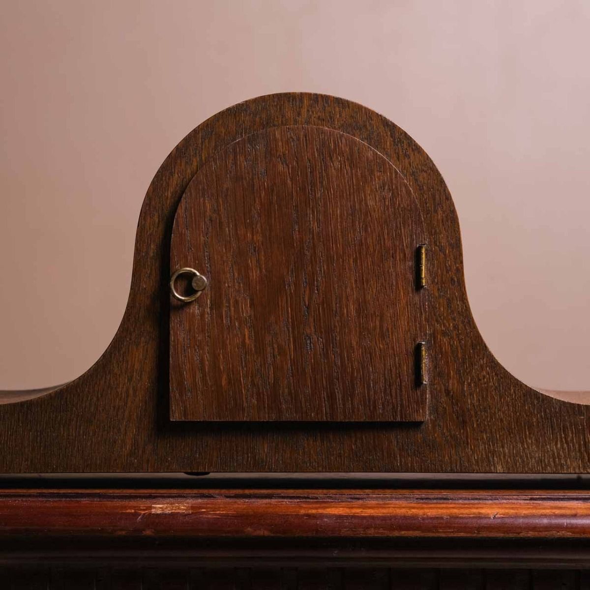 Wooden Fireplace Clock,Wooden fireplace clock with Huga brass dial