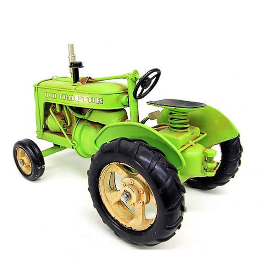 Decorative Nostalgic Metal Garden Tractor Large Size Green