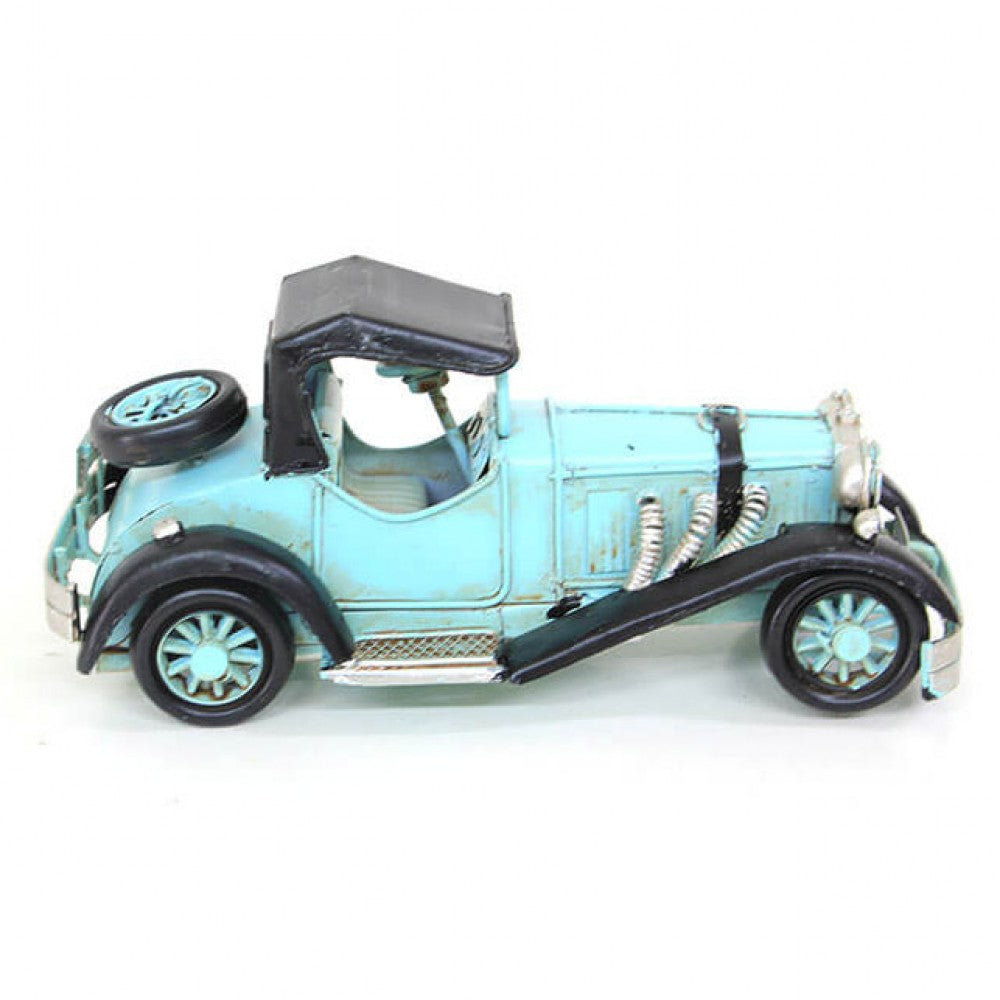 Decorative Nostalgic Metal Classic Car Blue