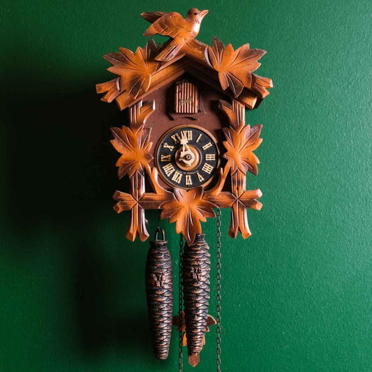 Antique Cuckoo clock,Vintage German wooden cuckoo clock.