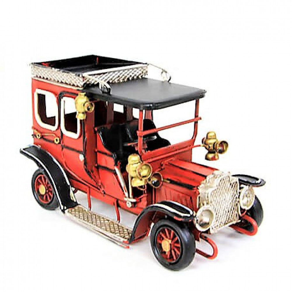 Nostalgic Jeep Decorative Metal Car Red