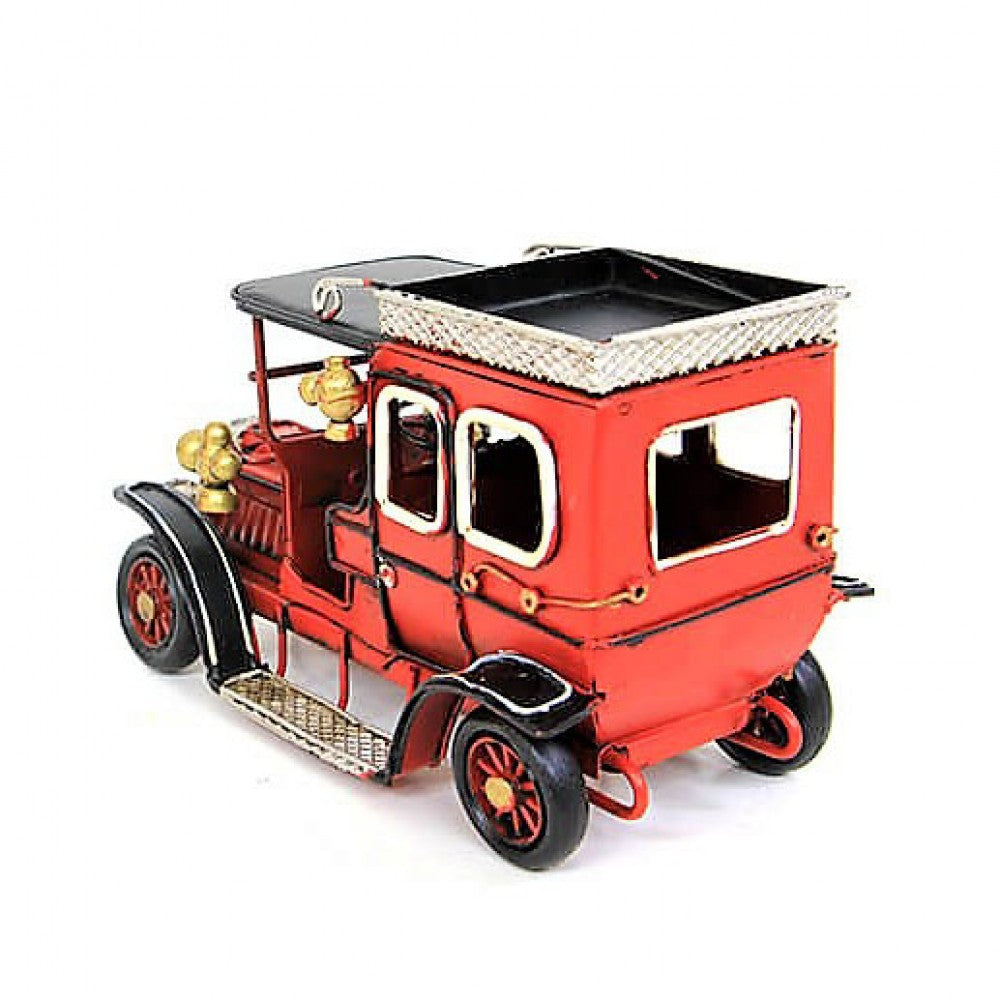 Nostalgic Jeep Decorative Metal Car Red