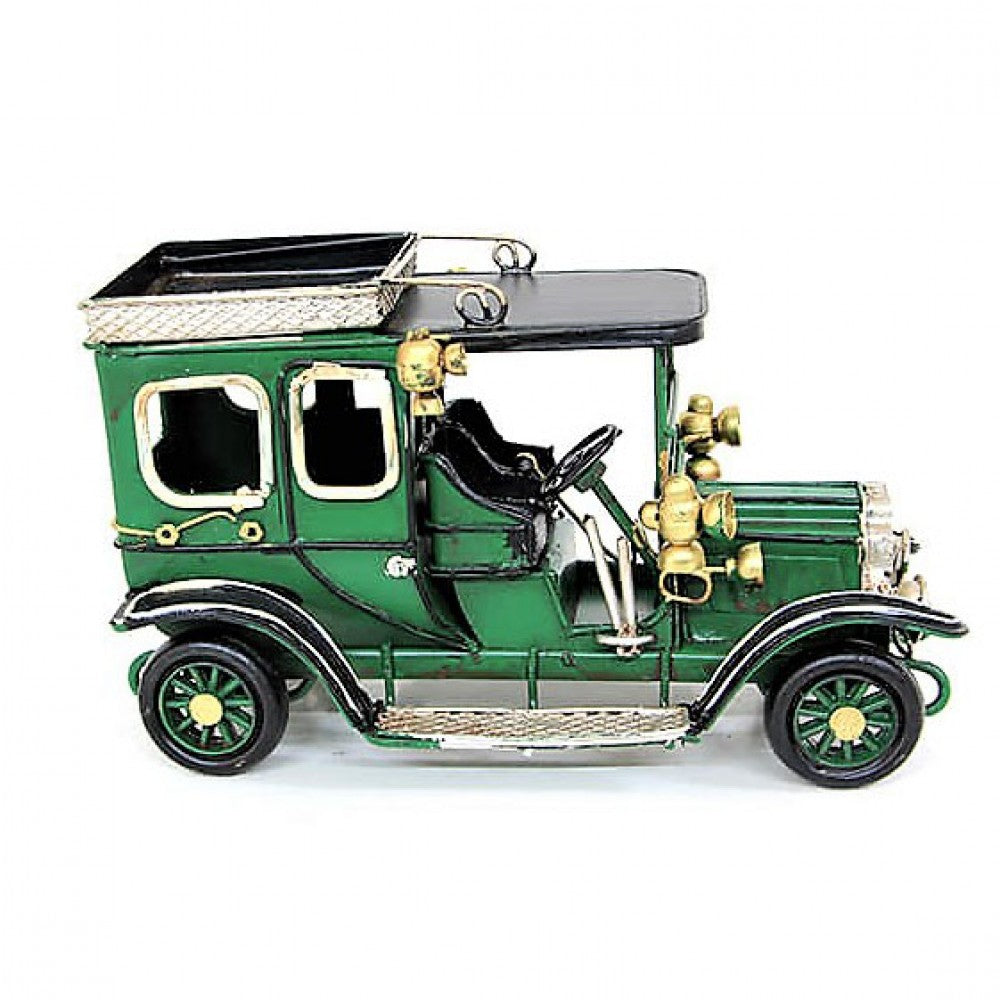 Nostalgic Jeep Decorative Metal Car Green