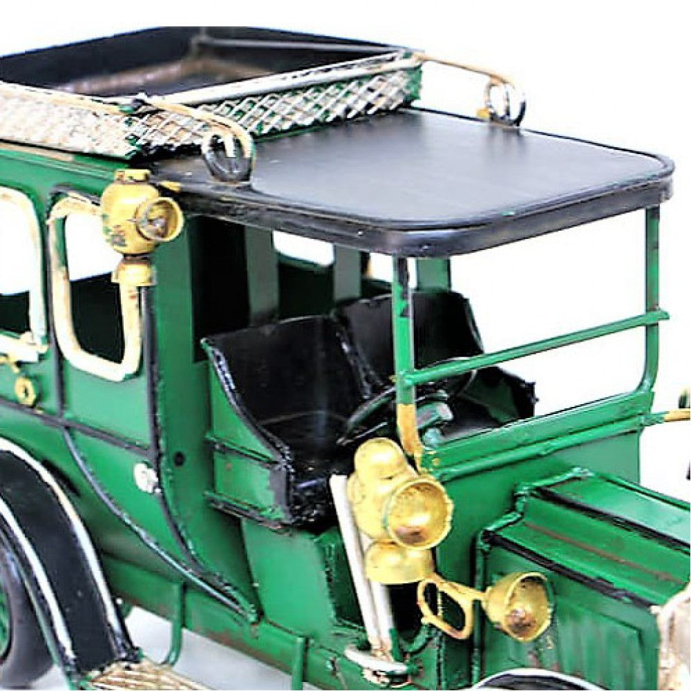 Nostalgic Jeep Decorative Metal Car Green
