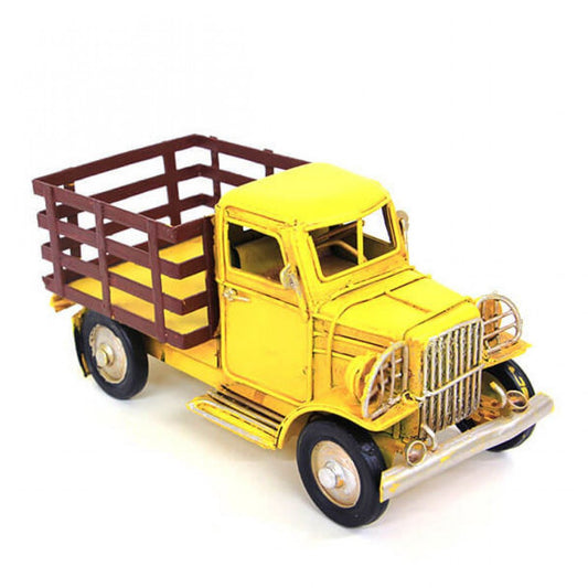 Decorative Nostalgic Metal Pickup Truck Yellow