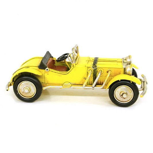 Decorative Nostalgic Metal Classic Car Yellow