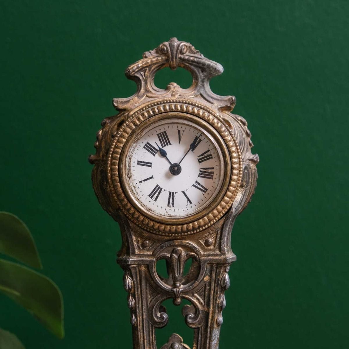 Vintage brass clock, Antique Brass Clock