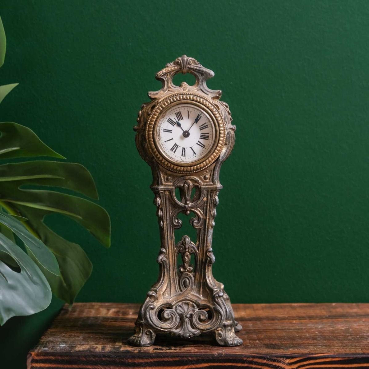 Vintage brass clock, Antique Brass Clock