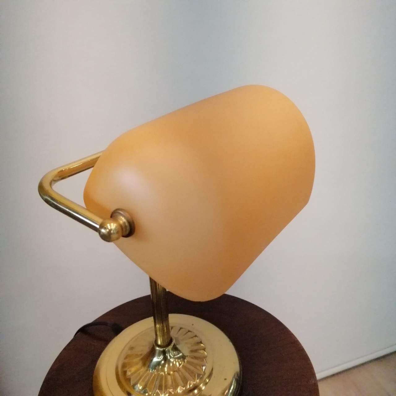 Vintage Banker Lamp (Orange Color)