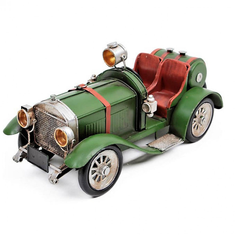 DECORATIVE CHEVROLET CLASSIC STREET ROD METAL CAR GREEN