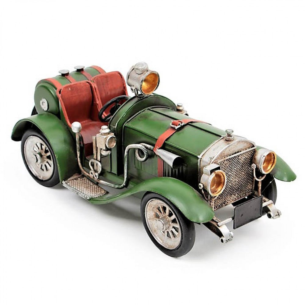 DECORATIVE CHEVROLET CLASSIC STREET ROD METAL CAR GREEN