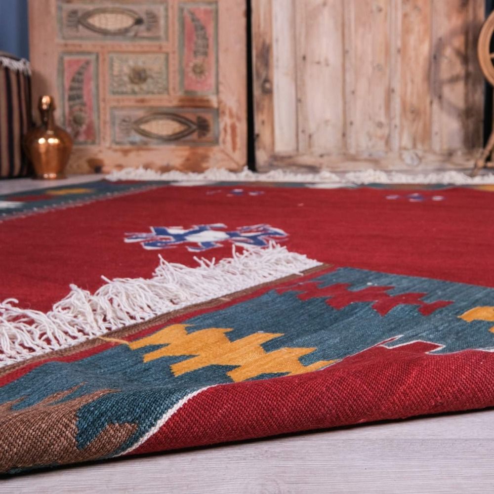 Hand Woven Carpet,Vintage Rug,Retro Carpet,Wool Carpet
